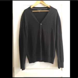 Men’s Black V Neck Cardigan